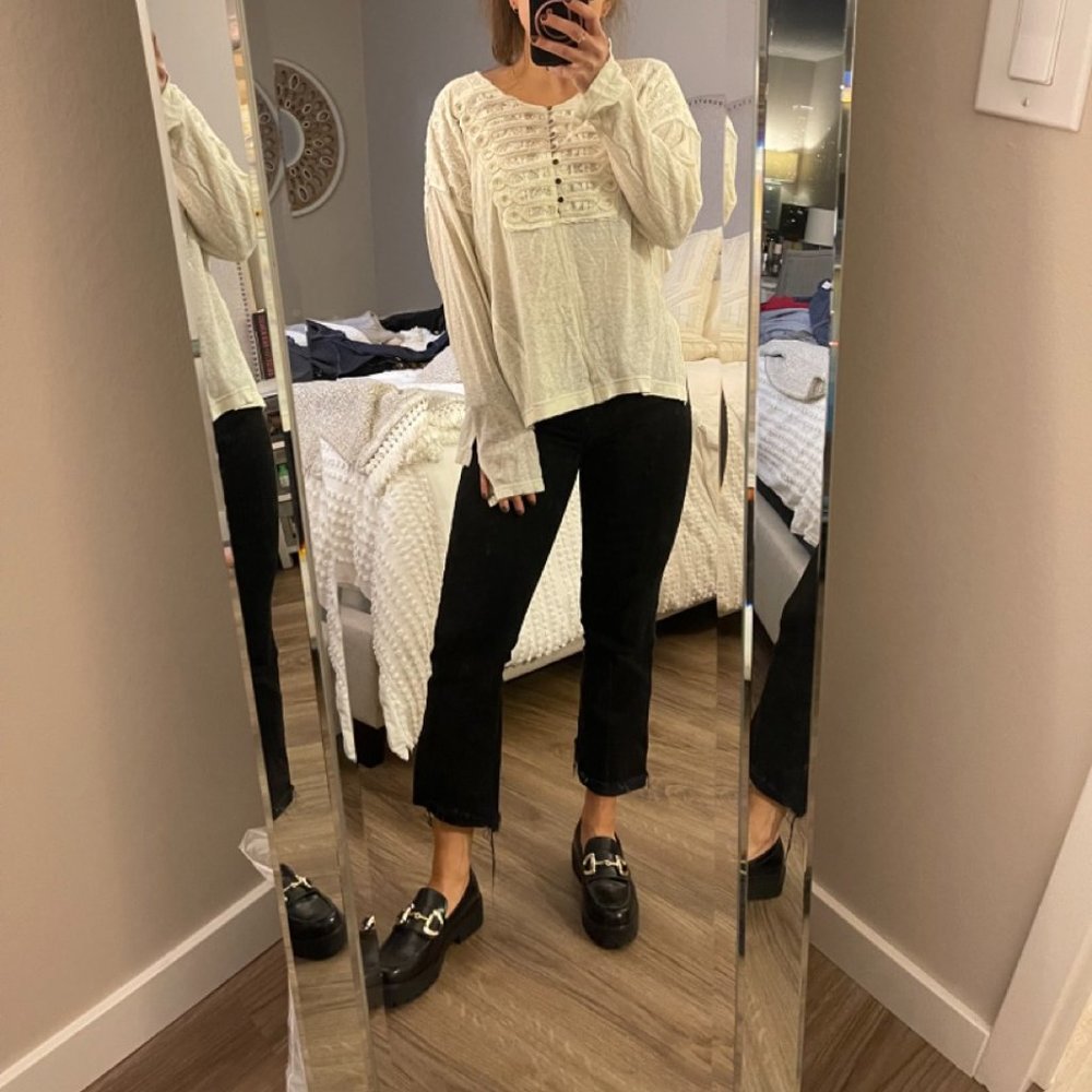 Cream Free People Tunic